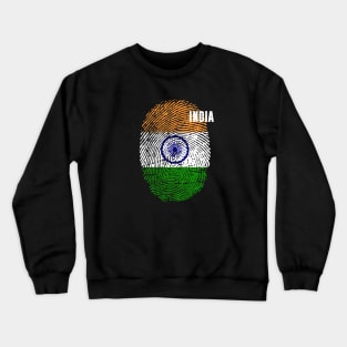 India Flag Fingerprint My Story DNA Indian Crewneck Sweatshirt